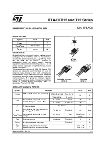 浏览型号BTA12-600的Datasheet PDF文件第1页