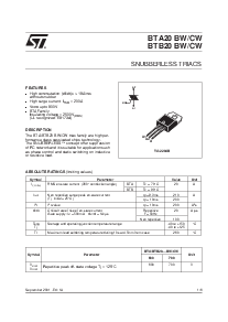 浏览型号BTA20-600BW的Datasheet PDF文件第1页