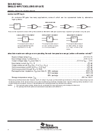 浏览型号SN74AHC1G86DBVRE4的Datasheet PDF文件第2页
