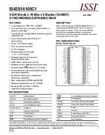 浏览型号IS42S16100C1-6TL的Datasheet PDF文件第1页