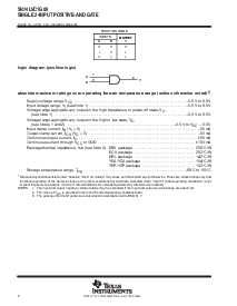 浏览型号SN74LVC1G08DCKRG4的Datasheet PDF文件第2页