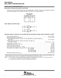 浏览型号SN74LVC2G02DCUR的Datasheet PDF文件第2页