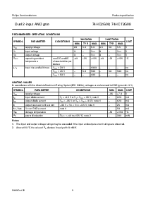 浏览型号74HC2G08DC的Datasheet PDF文件第5页