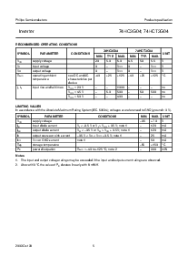 浏览型号74HC3G04DC的Datasheet PDF文件第5页