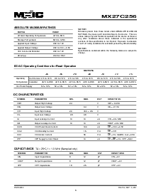 浏览型号MX27C256PC-70的Datasheet PDF文件第6页