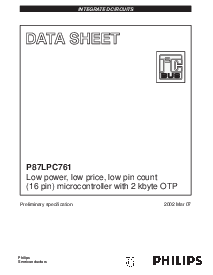 浏览型号P87LPC761BDH的Datasheet PDF文件第1页