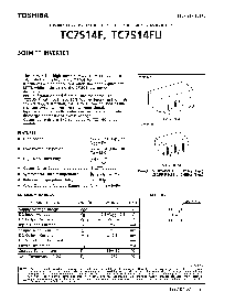 浏览型号TC7S14FU的Datasheet PDF文件第1页