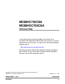 浏览型号MC68HC705C8ACP的Datasheet PDF文件第3页