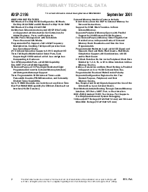 浏览型号ADSP-2196MBCA-140X的Datasheet PDF文件第2页