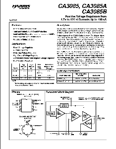 浏览型号CA3085B的Datasheet PDF文件第1页