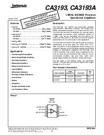 浏览型号CA3193E的Datasheet PDF文件第1页