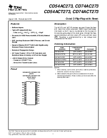浏览型号CD74ACT273M的Datasheet PDF文件第1页