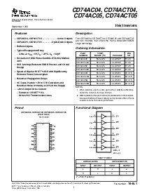 浏览型号CD74AC04M的Datasheet PDF文件第1页