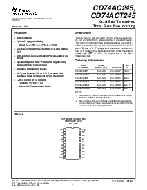 浏览型号CD74ACT245M的Datasheet PDF文件第1页
