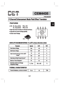 浏览型号CEM4435的Datasheet PDF文件第1页