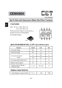 浏览型号CEM4804的Datasheet PDF文件第1页