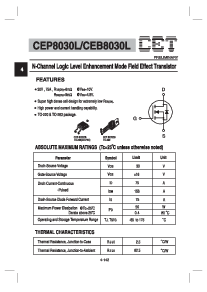 浏览型号CEP8030L的Datasheet PDF文件第1页