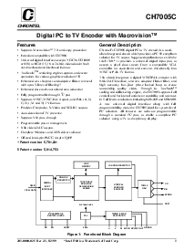 浏览型号CH7005C-T的Datasheet PDF文件第1页