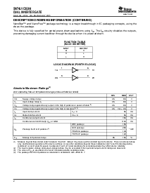 浏览型号SN74LVC2G04DCKTE4的Datasheet PDF文件第2页