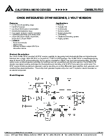 浏览型号CM88L70TSI的Datasheet PDF文件第1页