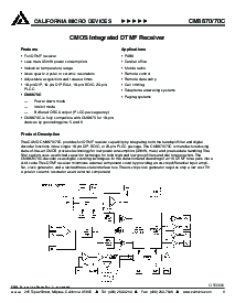 浏览型号CM8870CSI的Datasheet PDF文件第1页