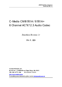 浏览型号CMI9761A的Datasheet PDF文件第1页