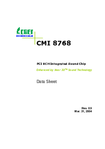 浏览型号CMI8768的Datasheet PDF文件第1页