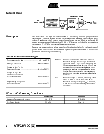 浏览型号ATF22V10CQ-15JC的Datasheet PDF文件第2页