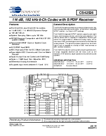 浏览型号CS42526-CQZ的Datasheet PDF文件第1页