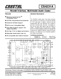 浏览型号CS4231A的Datasheet PDF文件第1页