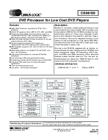 浏览型号CS98100-CM的Datasheet PDF文件第1页