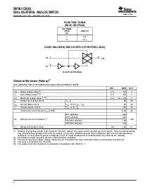 浏览型号SN74LVC2G66DCTRE4的Datasheet PDF文件第2页