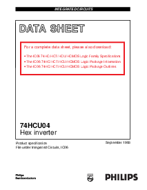 浏览型号74HCU04的Datasheet PDF文件第1页