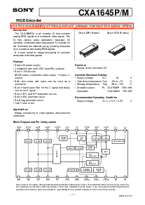 浏览型号CXA1645的Datasheet PDF文件第1页