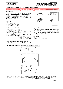 浏览型号CXA1642的Datasheet PDF文件第1页