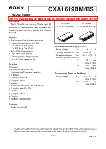 浏览型号CXA1619BM的Datasheet PDF文件第1页