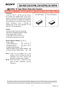 浏览型号CXA1102M的Datasheet PDF文件第1页