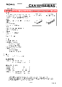 浏览型号CXA1019AM的Datasheet PDF文件第1页