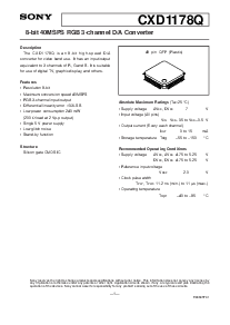 浏览型号CXD1178Q的Datasheet PDF文件第1页