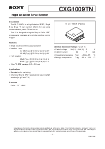 浏览型号CXG1009TN的Datasheet PDF文件第1页