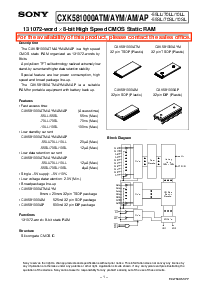 浏览型号CXK581000AM-10LL的Datasheet PDF文件第1页