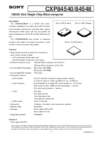 浏览型号CXP84540的Datasheet PDF文件第1页