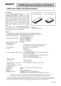 浏览型号CXP85340A的Datasheet PDF文件第1页