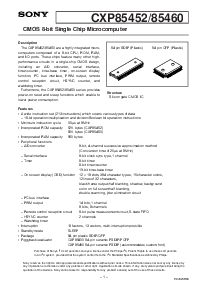 浏览型号CXP85452的Datasheet PDF文件第1页
