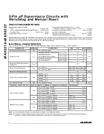 浏览型号MAX6316LUK29CY-T的Datasheet PDF文件第2页