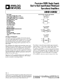 浏览型号AD8602AR的Datasheet PDF文件第1页