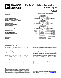 浏览型号AD9985KSTZ-110的Datasheet PDF文件第1页