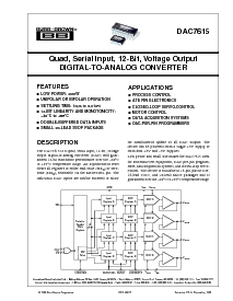 浏览型号DAC7615EB的Datasheet PDF文件第1页