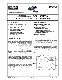 浏览型号DAC908E的Datasheet PDF文件第1页