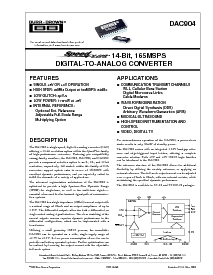 浏览型号DAC904E的Datasheet PDF文件第1页